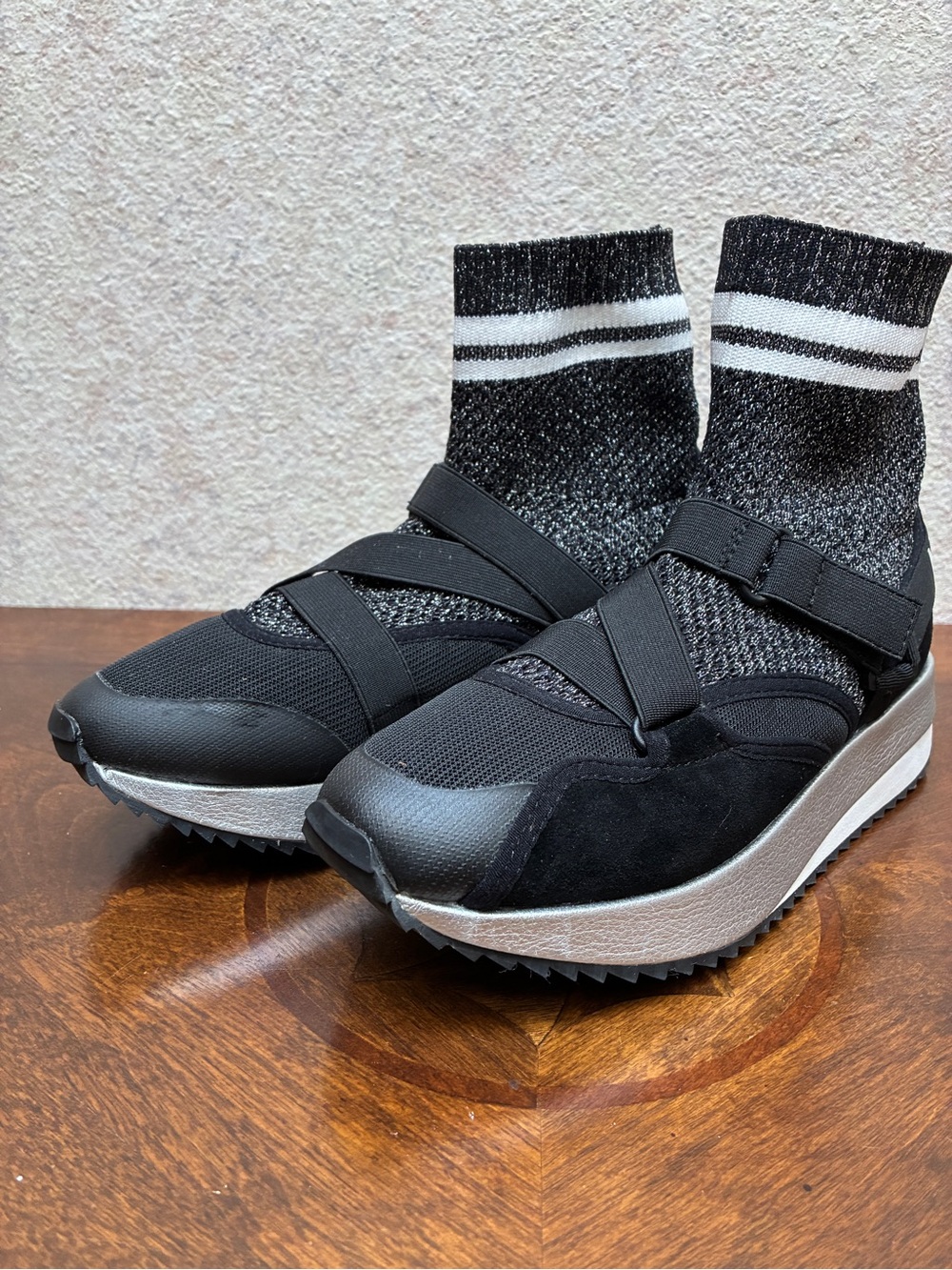 NO NAME Black Sock-Style Men's Platform Sneakers